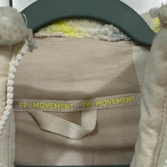 FP Movement by Free People Geometric Yellow and Gray Teddy Jacket - Picture 4 of 16